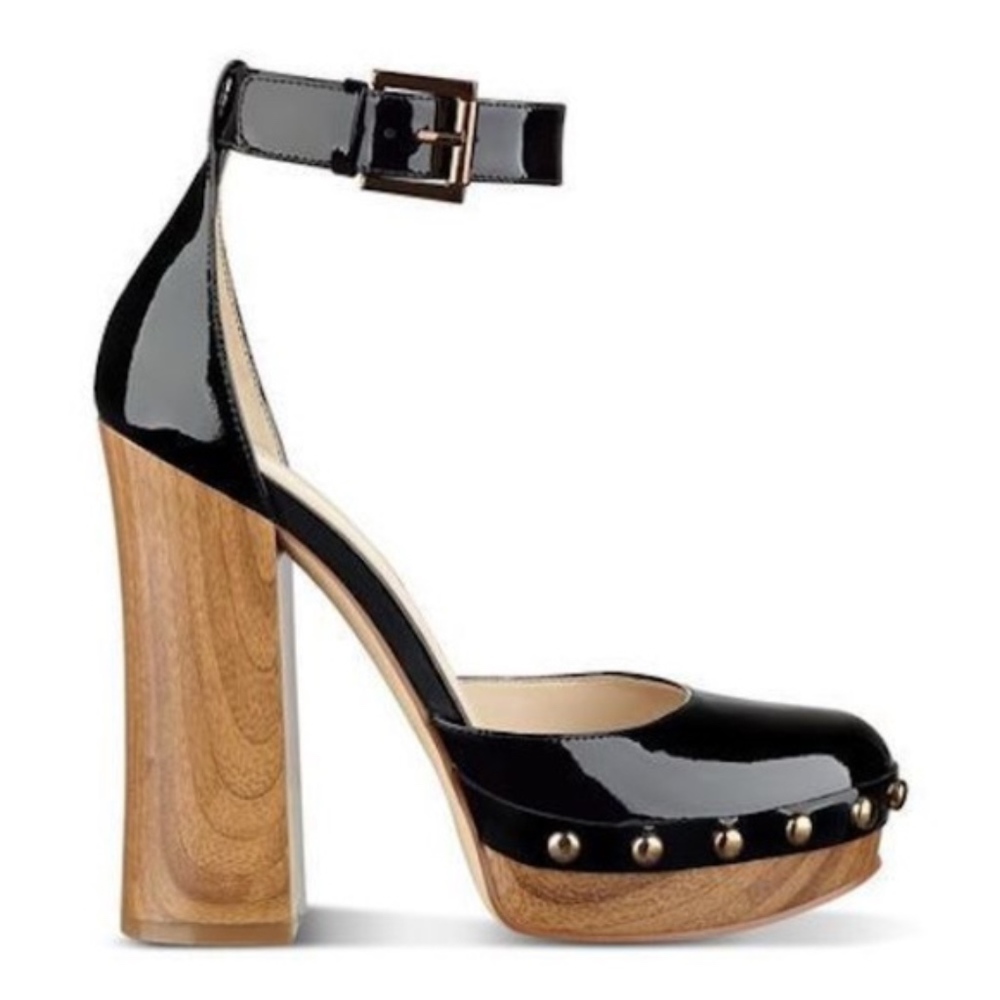 ISO! Nine West Cuzin Patent Platform Clogs